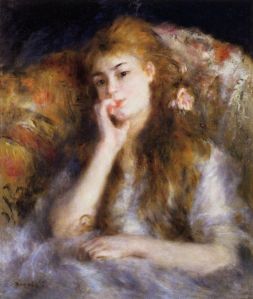 Poucos retrataram a alma feminina com tamanha delicadeza! La songeuse - jeune femme assise - 1877