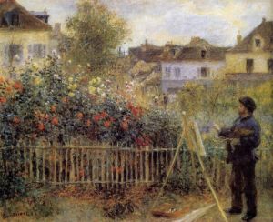 Renoir retratou Claude Monet pintando no jardim em Argenteuil - 1873